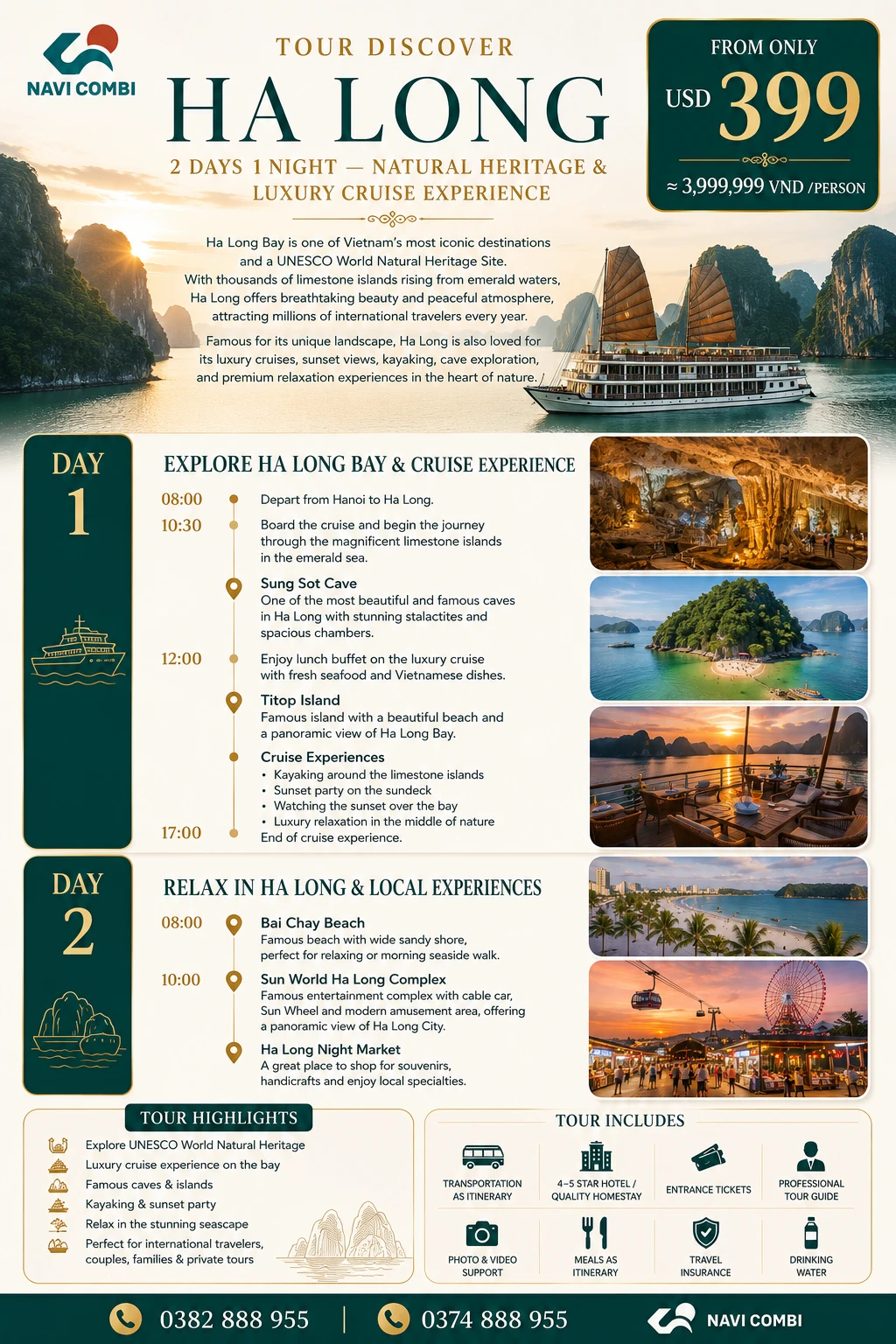 HA LONG DISCOVERY TOUR | 2 DAYS 1 NIGHT