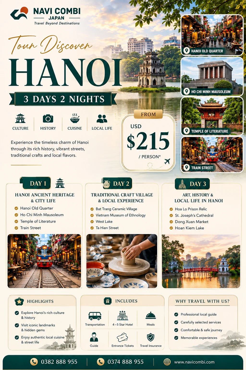 HANOI DISCOVERY TOUR | 3 DAYS 2 NIGHTS