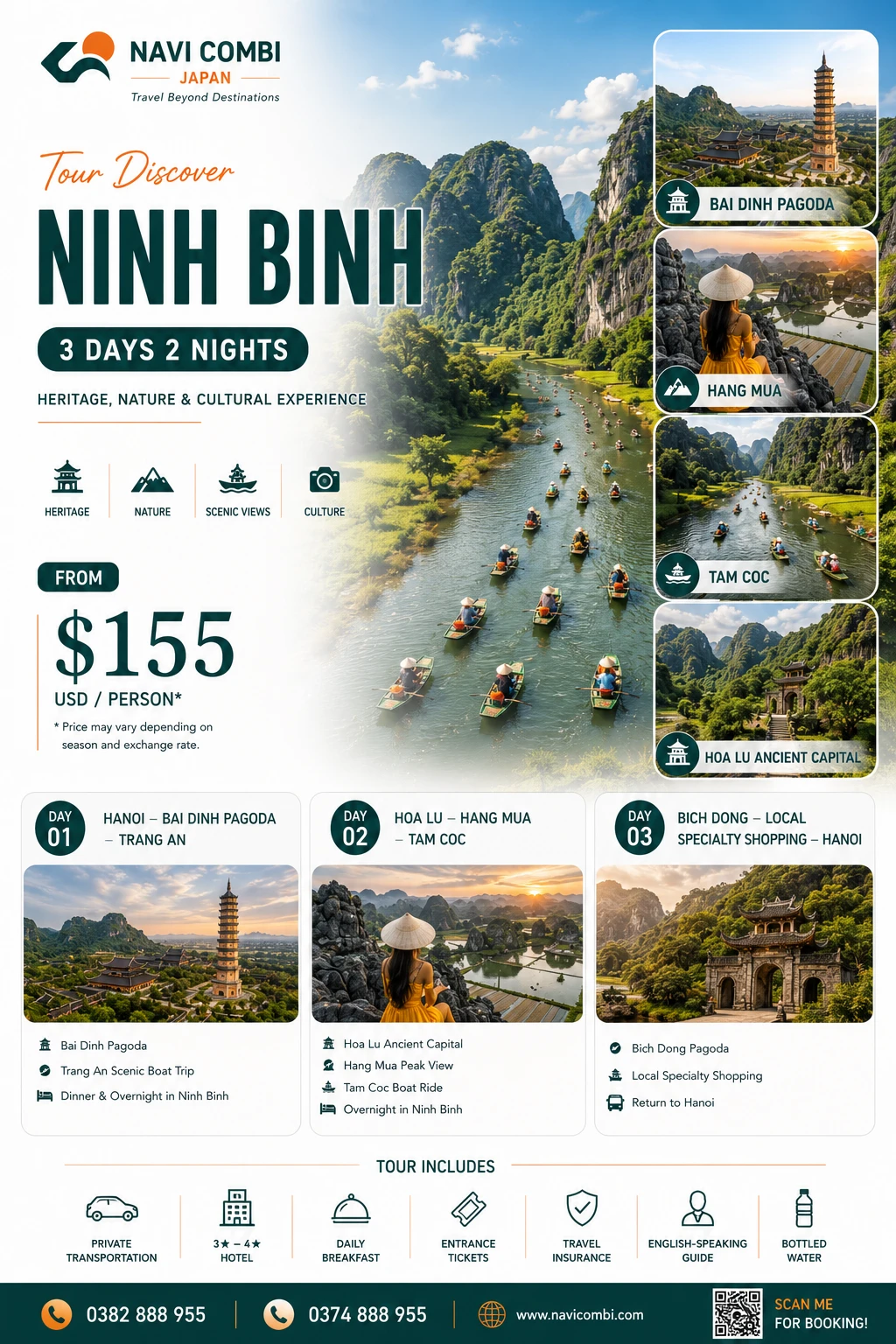NINH BINH DISCOVERY TOUR | 3 DAYS 2 NIGHTS